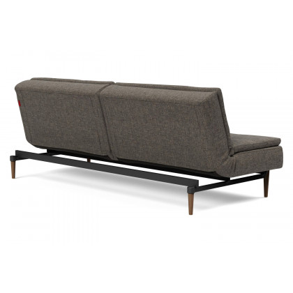 Innovation Living Dublexo Styletto Sofa Bed Dark Wood - 216 Flashtex Dark Gray