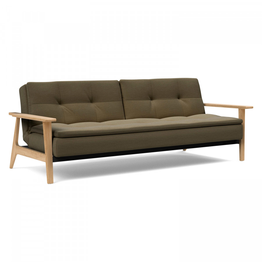 Innovation Living Dublexo Frej Sofa Bed Oak - 575 Vivus Dusty Olive
