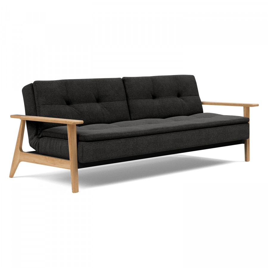 Innovation Living Dublexo Frej Sofa Bed Oak - 577 Kenya Dark Gray