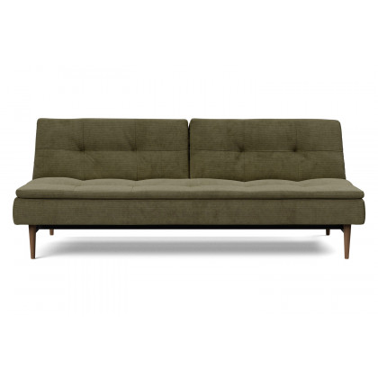 Innovation Living Dublexo Styletto Sofa Bed Dark Wood - 316 Cordufine Pine Green
