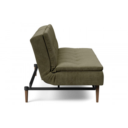 Innovation Living Dublexo Styletto Sofa Bed Dark Wood - 316 Cordufine Pine Green