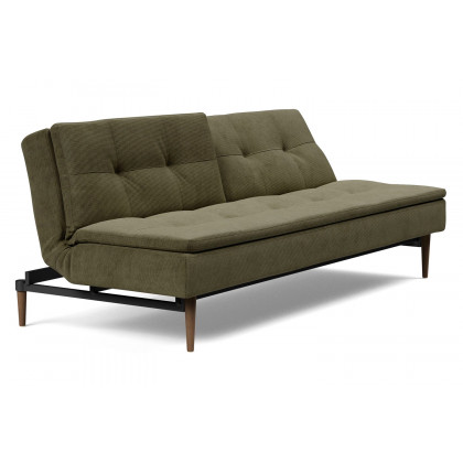 Innovation Living Dublexo Styletto Sofa Bed Dark Wood - 316 Cordufine Pine Green