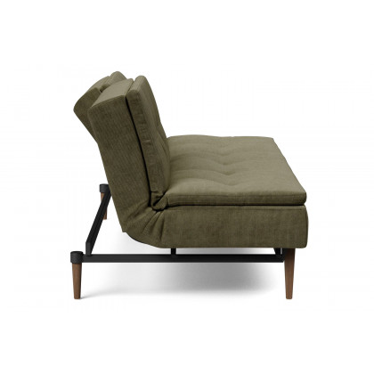Innovation Living Dublexo Styletto Sofa Bed Dark Wood - 316 Cordufine Pine Green