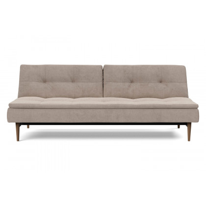 Innovation Living Dublexo Styletto Sofa Bed Dark Wood - 318 Cordufine Beige