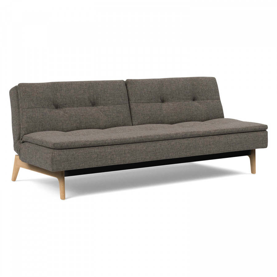 Innovation Living Dublexo Eik Sofa Bed Oak - 216 Flashtex Dark Gray