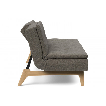 Innovation Living Dublexo Eik Sofa Bed Oak - 216 Flashtex Dark Gray