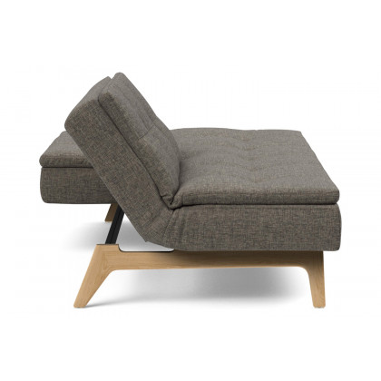 Innovation Living Dublexo Eik Sofa Bed Oak - 216 Flashtex Dark Gray