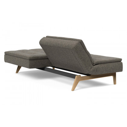 Innovation Living Dublexo Eik Sofa Bed Oak - 216 Flashtex Dark Gray