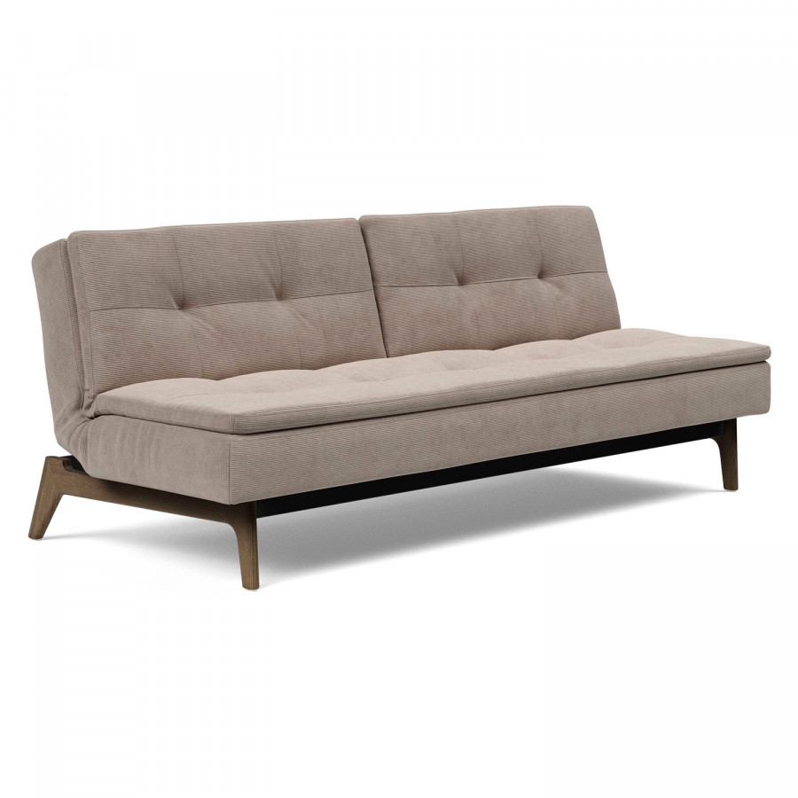 Innovation Living Dublexo Eik Sofa Bed Smoked Oak - 318 Cordufine Beige