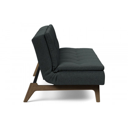 Innovation Living Dublexo Eik Sofa Bed Smoked Oak - 534 Bouclé Black Raven