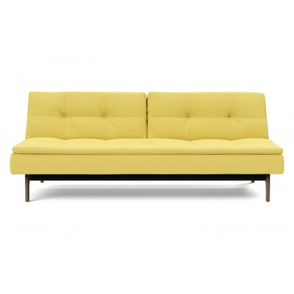 Innovation Living Dublexo Eik Sofa Bed Smoked Oak - 554 Soft Mustard Flower
