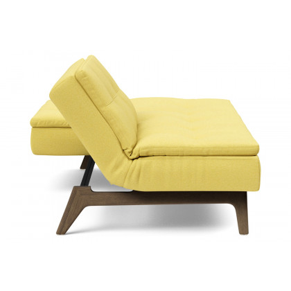 Innovation Living Dublexo Eik Sofa Bed Smoked Oak - 554 Soft Mustard Flower