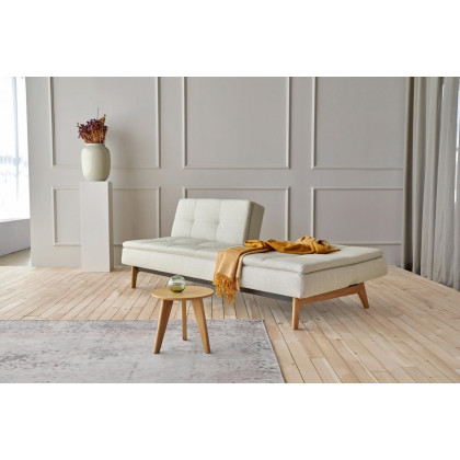 Innovation Living Dublexo Eik Sofa Bed Oak - 574 Vivus Dusty Off White