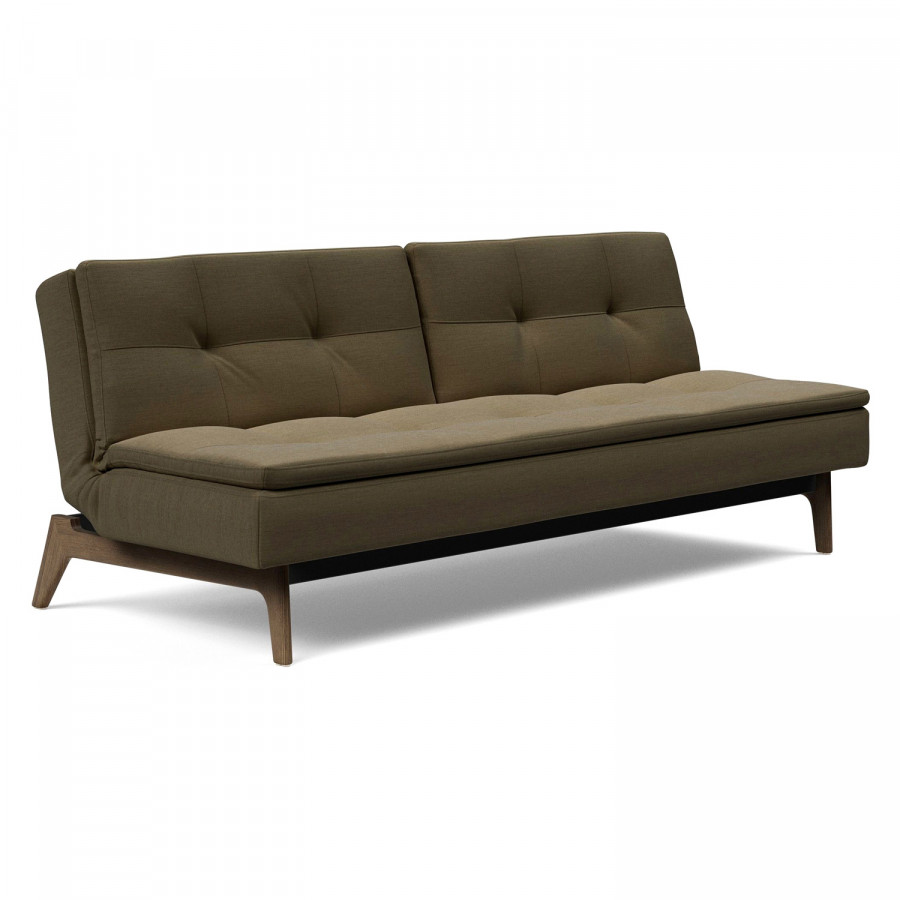 Innovation Living Dublexo Eik Sofa Bed Smoked Oak - 575 Vivus Dusty Olive