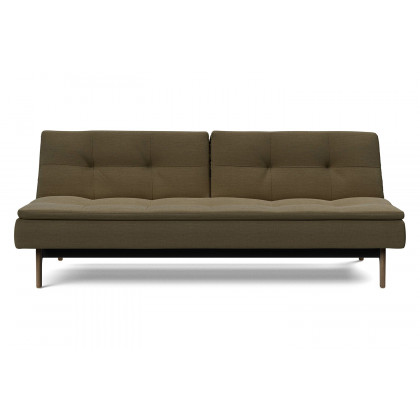 Innovation Living Dublexo Eik Sofa Bed Smoked Oak - 575 Vivus Dusty Olive