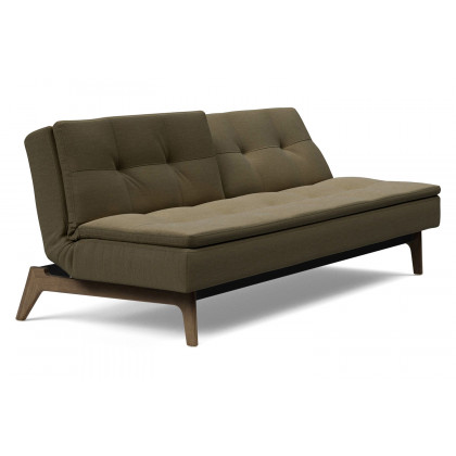 Innovation Living Dublexo Eik Sofa Bed Smoked Oak - 575 Vivus Dusty Olive
