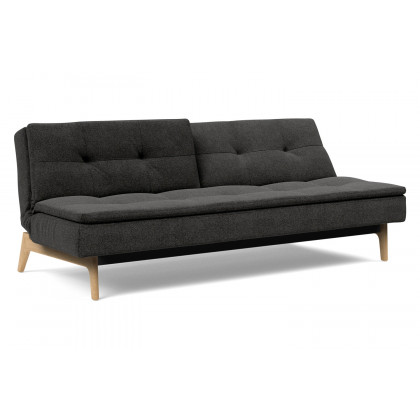 Innovation Living Dublexo Eik Sofa Bed Oak - 577 Kenya Dark Gray