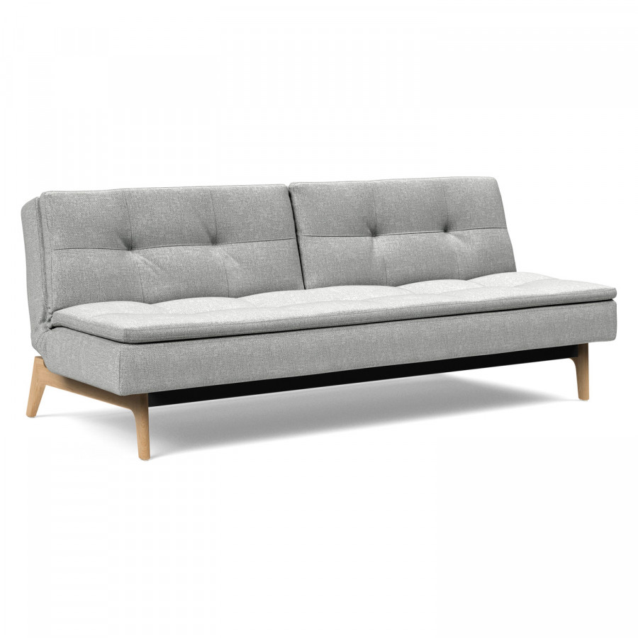 Innovation Living Dublexo Eik Sofa Bed Oak - 590 Micro Check Gray