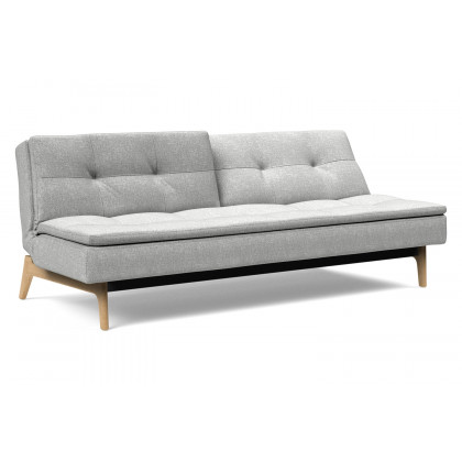 Innovation Living Dublexo Eik Sofa Bed Oak - 590 Micro Check Gray