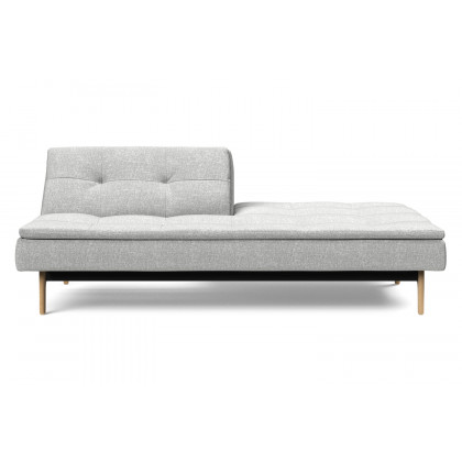 Innovation Living Dublexo Eik Sofa Bed Oak - 590 Micro Check Gray