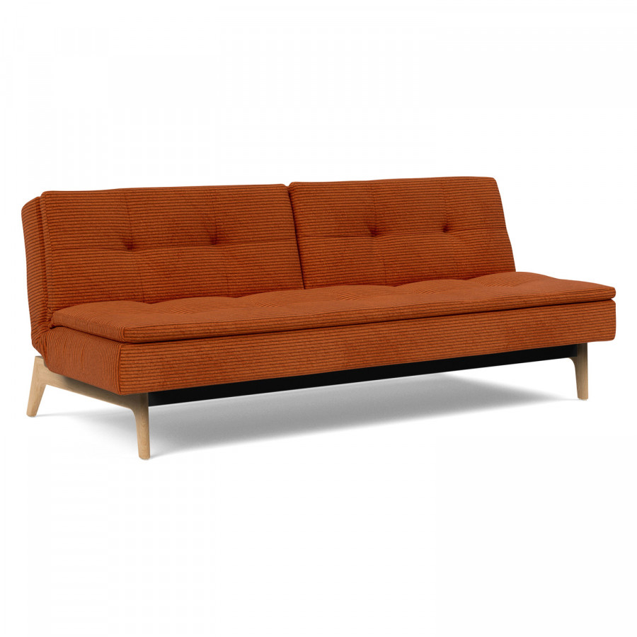Innovation Living Dublexo Eik Sofa Bed Oak - 595 Corduroy Burnt Orange