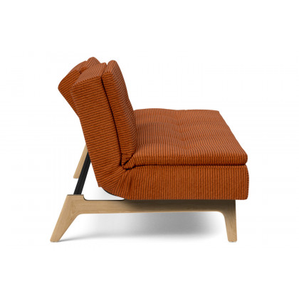 Innovation Living Dublexo Eik Sofa Bed Oak - 595 Corduroy Burnt Orange