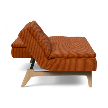 Innovation Living Dublexo Eik Sofa Bed Oak - 595 Corduroy Burnt Orange