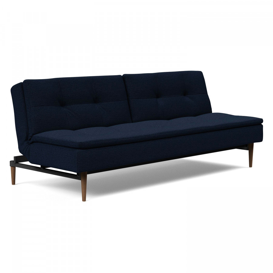 Innovation Living Dublexo Styletto Sofa Bed Dark Wood - 528 Mixed Dance Blue