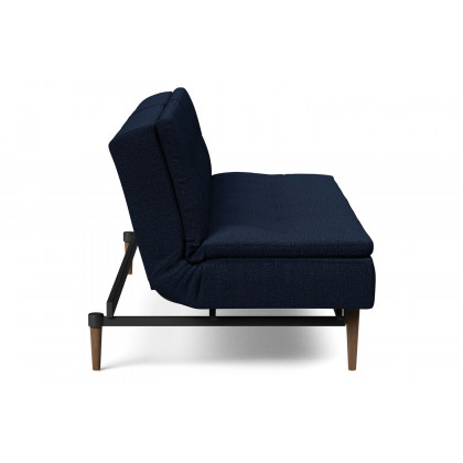 Innovation Living Dublexo Styletto Sofa Bed Dark Wood - 528 Mixed Dance Blue