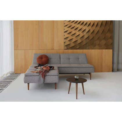 Innovation Living Dublexo Styletto Sofa Bed Dark Wood - 528 Mixed Dance Blue