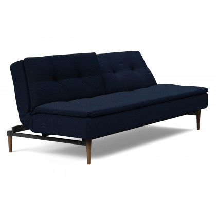 Innovation Living Dublexo Styletto Sofa Bed Dark Wood - 528 Mixed Dance Blue
