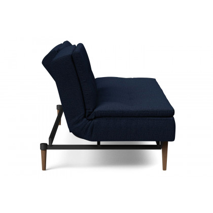 Innovation Living Dublexo Styletto Sofa Bed Dark Wood - 528 Mixed Dance Blue