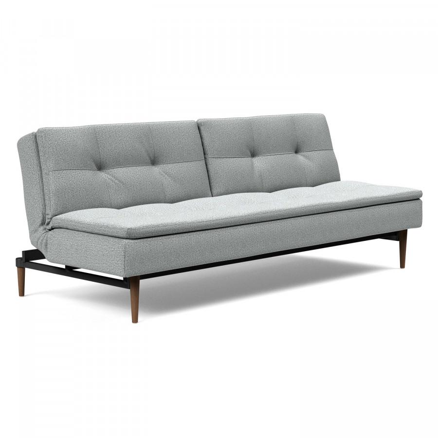 Innovation Living Dublexo Styletto Sofa Bed Dark Wood - 538 Melange Light Gray