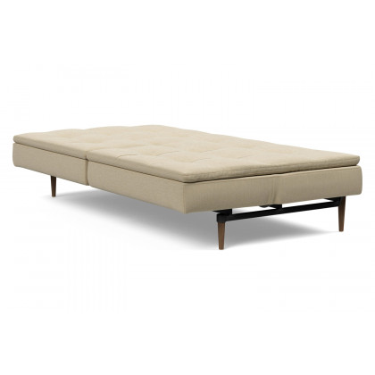 Innovation Living Dublexo Styletto Sofa Bed Dark Wood - 571 Vivus Dusty Sand