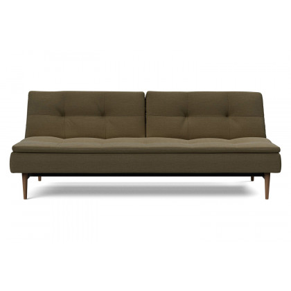 Innovation Living Dublexo Styletto Sofa Bed Dark Wood - 575 Vivus Dusty Olive