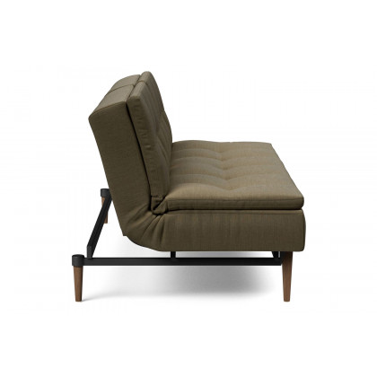Innovation Living Dublexo Styletto Sofa Bed Dark Wood - 575 Vivus Dusty Olive