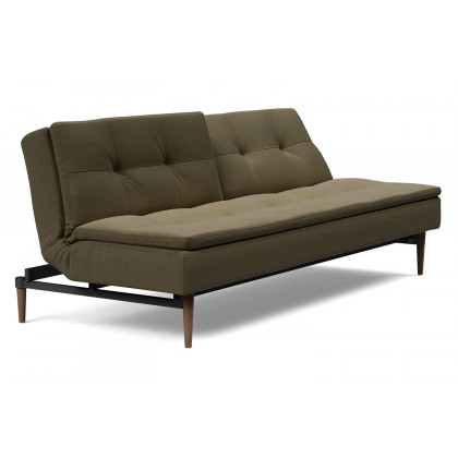 Innovation Living Dublexo Styletto Sofa Bed Dark Wood - 575 Vivus Dusty Olive