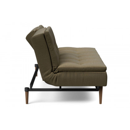 Innovation Living Dublexo Styletto Sofa Bed Dark Wood - 575 Vivus Dusty Olive