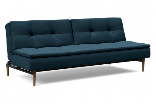 Innovation Living™ Dublexo Styletto Sofa Bed Dark Wood - 580 Argus Navy Blue