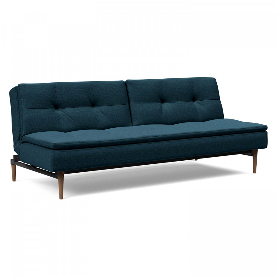 Innovation Living Dublexo Styletto Sofa Bed Dark Wood - 580 Argus Navy Blue