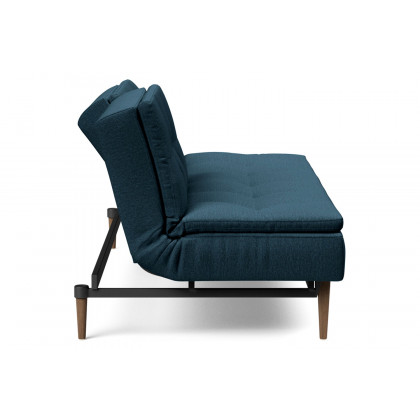 Innovation Living Dublexo Styletto Sofa Bed Dark Wood - 580 Argus Navy Blue