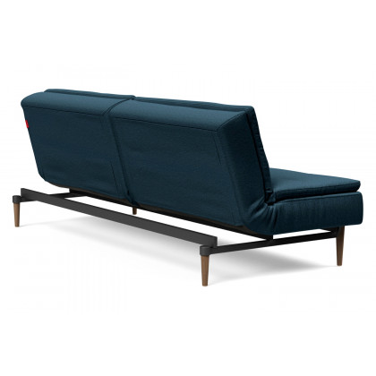Innovation Living Dublexo Styletto Sofa Bed Dark Wood - 580 Argus Navy Blue