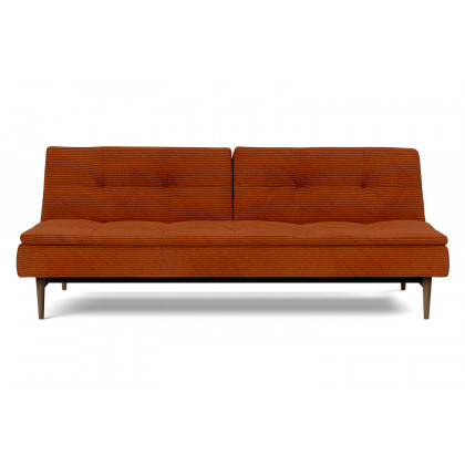 Innovation Living Dublexo Styletto Sofa Bed Dark Wood - 595 Corduroy Burnt Orange