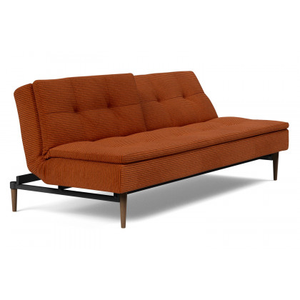 Innovation Living Dublexo Styletto Sofa Bed Dark Wood - 595 Corduroy Burnt Orange