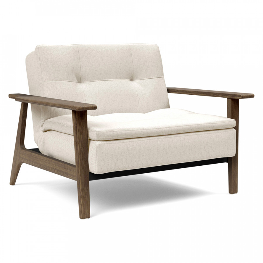 Innovation Living Dublexo Frej Chair Smoked Oak - 531 Bouclé Off White