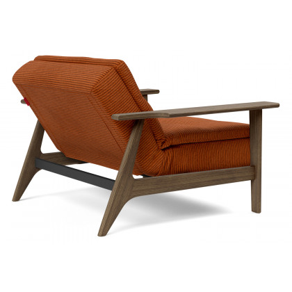 Innovation Living Dublexo Frej Chair Smoked Oak - 595 Corduroy Burnt Orange