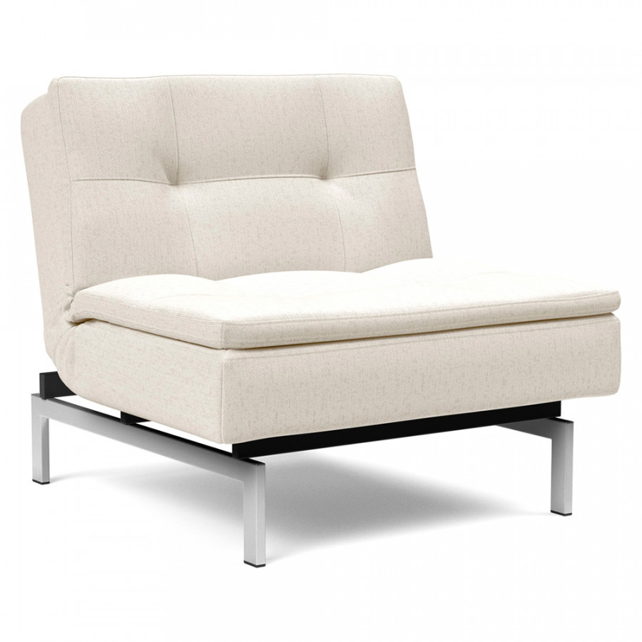 Innovation Living Dublexo Stainless Steel Chair - 531 Bouclé Off White