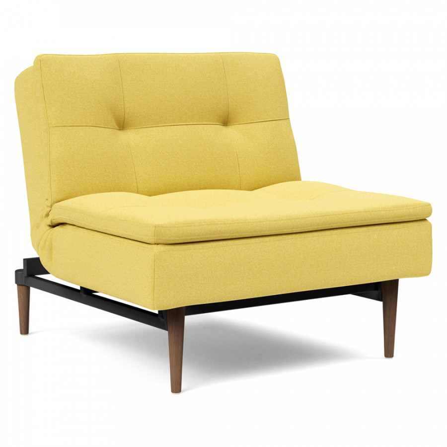 Innovation Living Dublexo Styletto Chair Dark Wood - 554 Soft Mustard Flower