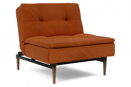 Innovation Living™ Dublexo Styletto Chair Dark Wood - 595 Corduroy Burnt Orange