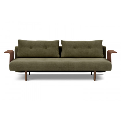 Innovation Living Recast Plus Sofa Bed Dark Styletto with Arms - 316 Cordufine Pine Green